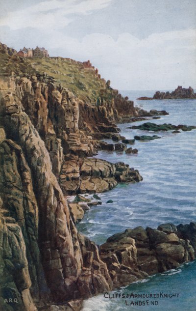 Cliffs and Armoured Knight, Lands End by Alfred Robert Quinton